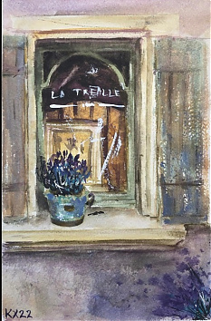 La Treille - Provence - 2022 akvarell 30x20 cm
