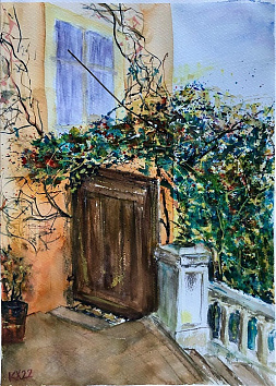 Kiskapu - Provence - 2022 akvarell 46x34 cm